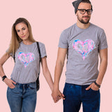 Valentine's Day T Shirt Short Sleeve Heart Printing Casual Summer Top