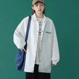 Valentine's Day Jacket Autumn Blue Background Heart Shape Printed plus Size Casual Men's Jacket