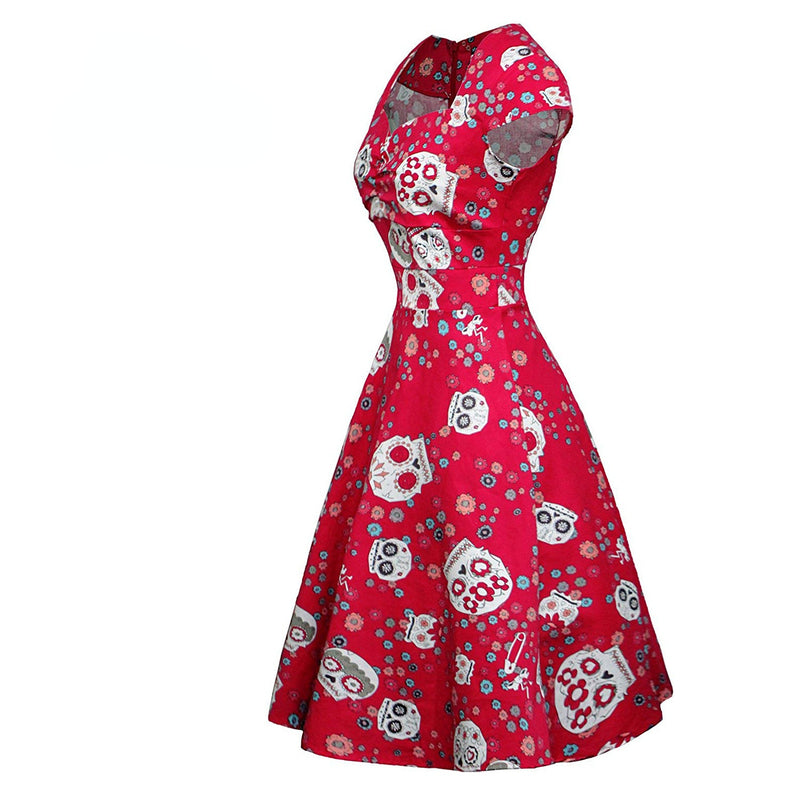 Regency Dress Printed Long Sleeve Waist