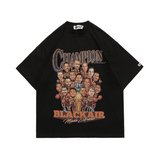 Y2g Shirts for Boys Printed Short Sleeve Men's Retro Brown