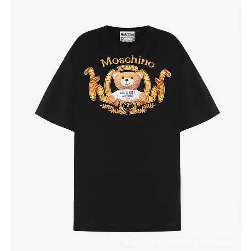 Moschino T Shirt Round Neck Bear T-Shirt Short Sleeve Couple