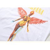 Nirvana T Shirt Rock Distressed Couple Loose Retro T-Shirt Fog