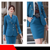 Interview Suit Women Long Sleeve Women Fall Winter Fashion Professional Tailored Suit Work Clothes