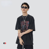Y2g Shirts for Boys Vintage Animal Print Short Sleeve Loose