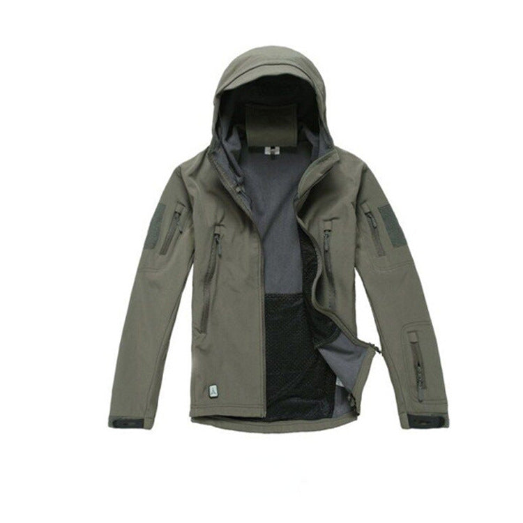 Camofire Jacket Men's Shell Jacket Winter Hooded Breathable Camouflage
