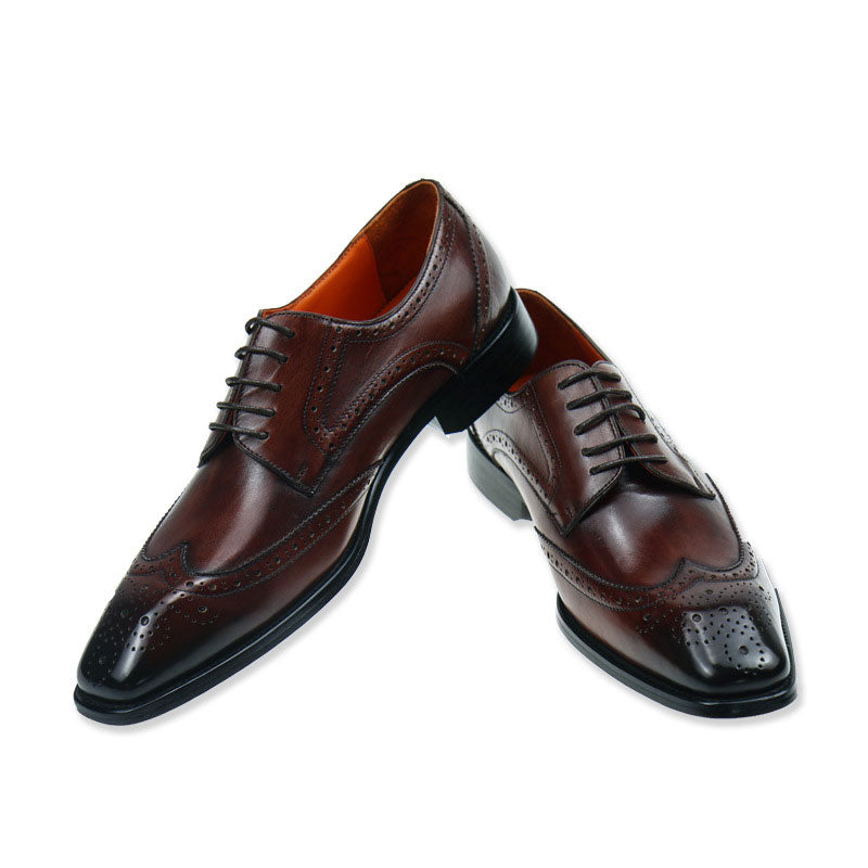 Men's Dress Shoes Classic Leather Oxfords Casual Cushioned Loafer Formal Business Leather Shoes Male