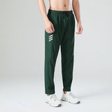 Sweat Wicking Pants Night Run Reflective Sign Ankle Banded Pants Ice Silk