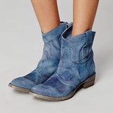 Western Shoes Autumn and Winter Women's Shoes plus Size Women's Boots Retro Ankle Boots Women's Boots