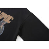 Man Fall Outfits Printed Long-Sleeved T-shirt Men's and Women's Loose Long-Sleeved T-shirt