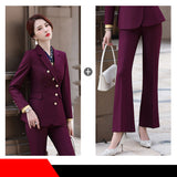 Interview Suit Women Long Sleeve Women Fall Winter Fashion Professional Tailored Suit Work Clothes