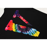 Vlone Mexico Shirt Summer Hip Hop Dazzling Color Letters V Printed Short Sleeve