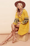 Beth Dutton Bohemian Dress Winter Autumn Maxi Dresses Spring and Autumn Embroidery Coat Dress