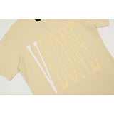 Vlone Men'S Large Vneck Print Casual Shortsleeved Tshirt Tee
