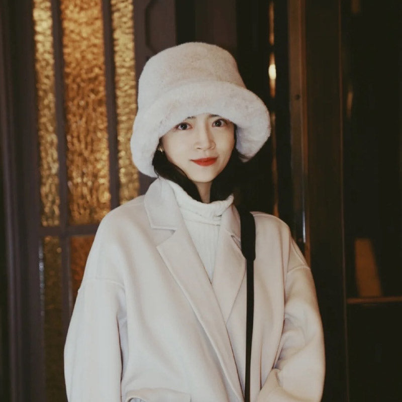 Winter Hats Warm Plush Hat Winter Bucket Hat