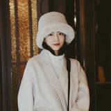 Winter Hats Warm Plush Hat Winter Bucket Hat