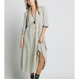 Beth Dutton Bohemian Dress Winter Autumn Maxi Dresses Beach Vacation Dress Dress