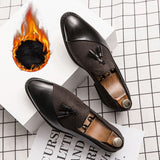 Men's Loafers Relaxedfit Slipon Loafer Men Shoes plus Size Shoes British Business Dress Leather Shoes Men's Casual Leather Shoes