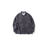 Man Fall Outfits Zebra Print Long-Sleeved Shirt Men's Street Retro Loose Casual Shirt