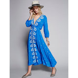 Beth Dutton Bohemian Dress Winter Autumn Maxi Dresses Beach Vacation Dress Dress
