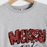 Merry and Bright Sweatshirts Women Autumn and Winter Long-Sleeved Shirt