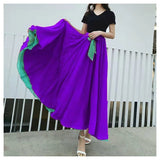 MIDI Mauve Skirt Summer Chiffon Half-Length Dress Beach Vacation