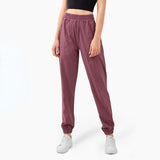 Sweat Wicking Pants Secret Zipper High Waist Peach Hip Loose
