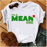 Men and Women Grinch Shirt round Neck Short Sleeve Loose