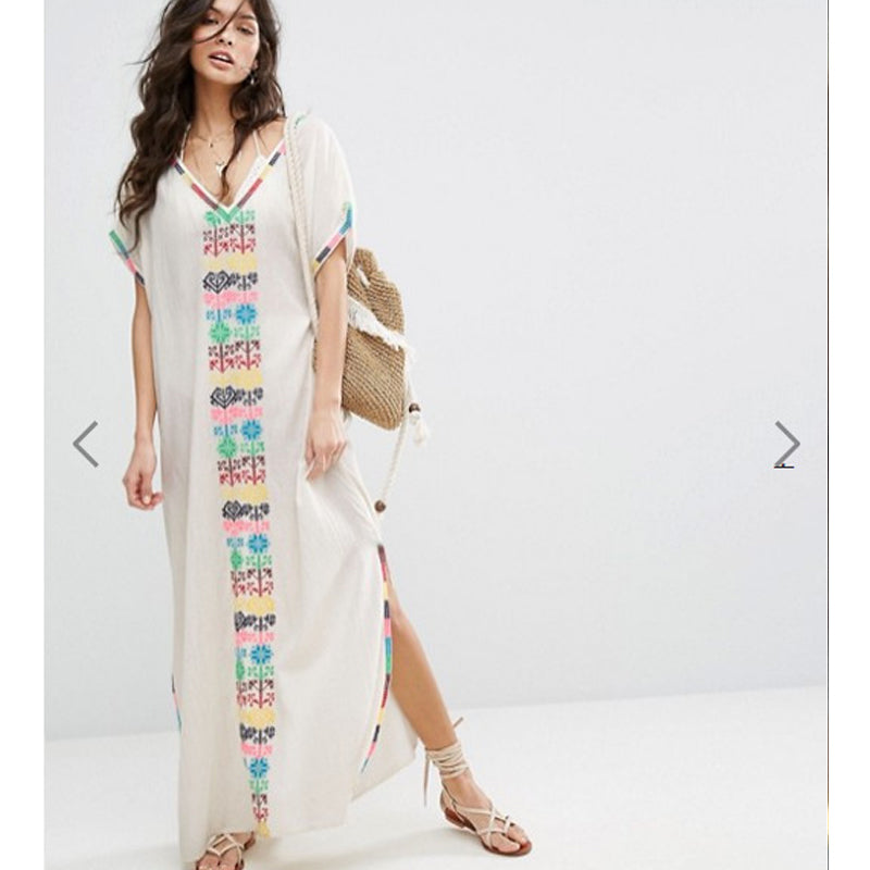 Beth Dutton Bohemian Dress Winter Autumn Maxi Dresses Embroidered Midi Dress