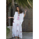 Beth Dutton Bohemian Summer Spring Midi Dress Embroidery Seaside Vacation