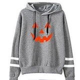 Halloween Costumes Autumn and Winter Pumpkin Print Velvet Padded Hooded Sweatshirt Women