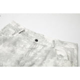 Man Fall Outfits Hip Hop Letter Paint-Splashing Style Graffiti Jeans Loose Straight Trousers