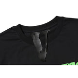 Vlone T Shirt Street Style V Green Letter Short Sleeve T-Shirt Men And Women Casual T-Shirt