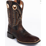 Western Shoes Mid-Calf Vintage Embroidered Casual Men's Boots