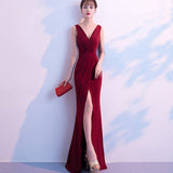 Mauve Dress Bridesmaid 1533# Banquet Evening Dress for Women Dinner Party