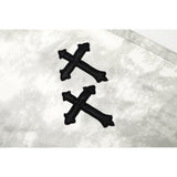 Man Fall Outfits Hip Hop Letter Paint-Splashing Style Graffiti Jeans Loose Straight Trousers
