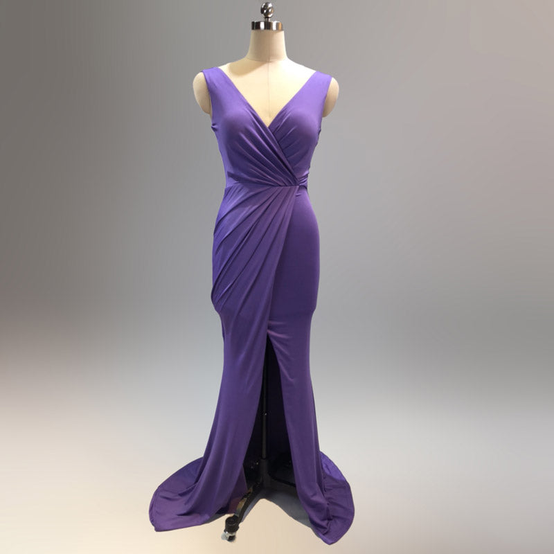 Mauve Dress Bridesmaid 1533# Banquet Evening Dress for Women Dinner Party