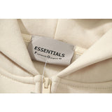 Kanye West Sunday Service Hoodie Fog Flocking Zipper Cardigan Hoodie Fleece Lined