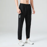 Sweat Wicking Pants Night Run Reflective Sign Ankle Banded Pants Ice Silk