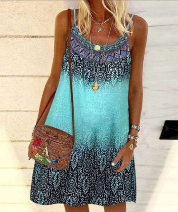 Gypsy Style Dresses Beach Urban Leisure Printing
