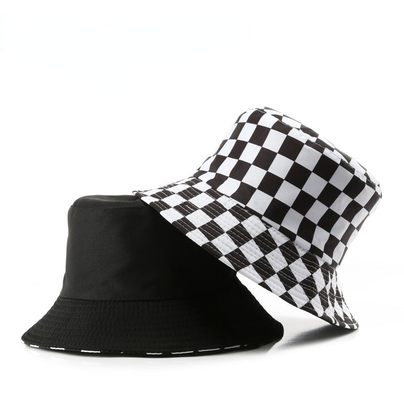 Vintage Check Bucket Hat Sports Sun Protection Sunshade