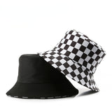 Vintage Check Bucket Hat Sports Sun Protection Sunshade
