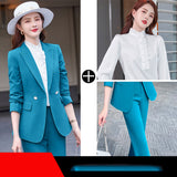 Interview Suit Women's Blue Blazer Women's Spring