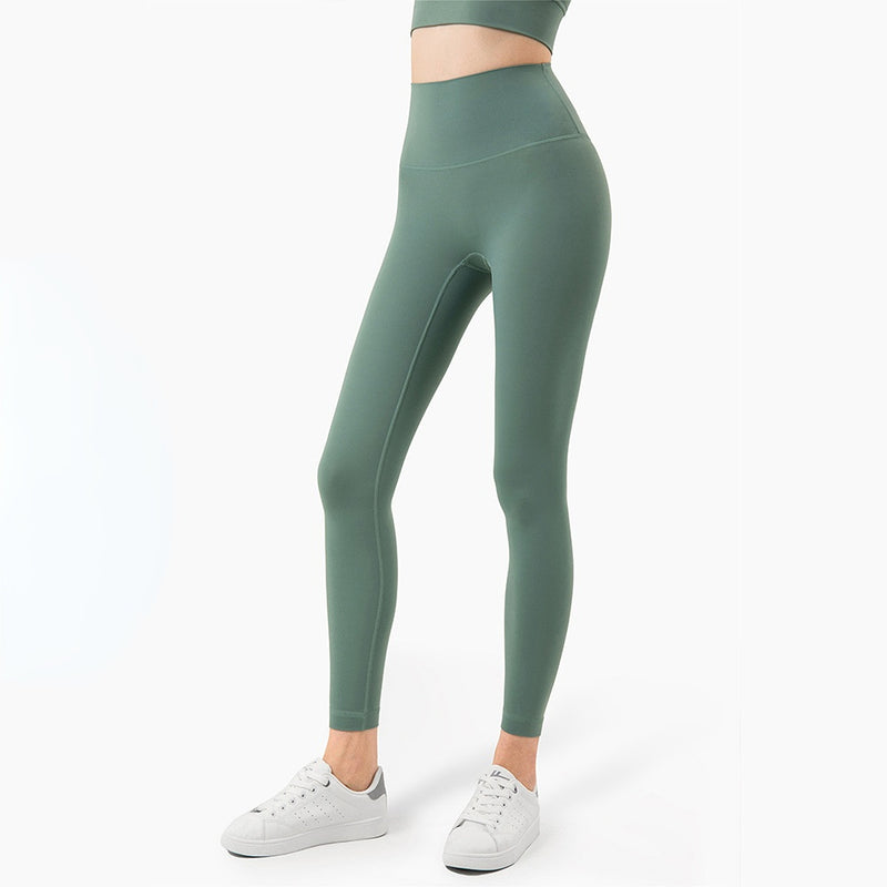 Sweat Wicking Pants Skinny Peach Hip High Waist Nude Feel L Yoga Pants