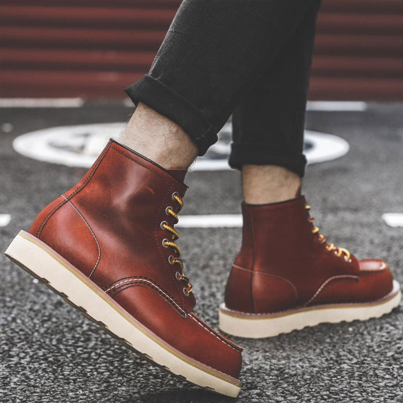 Men's Boots Work Boot Men Casual Hiking Boots Worker Boot Workers Retro Men's Shoes Motorcycle Boots