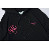 Off White Hoodie With Arrow Print Ow Hooded Sweater Youth Hoodie Men'S Casual Owt