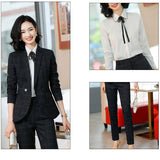 Interview Suit Women Plaid Suit Female Fashion