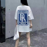 Askyurself T Shirt Retro Loose Men's and Women's Short-Sleeved T-shirt