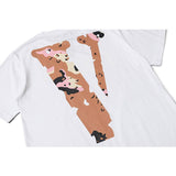 Vlone Short Sleeve Plus Size Retro Sports Popular Men'S And Women'S Cotton Tshirt