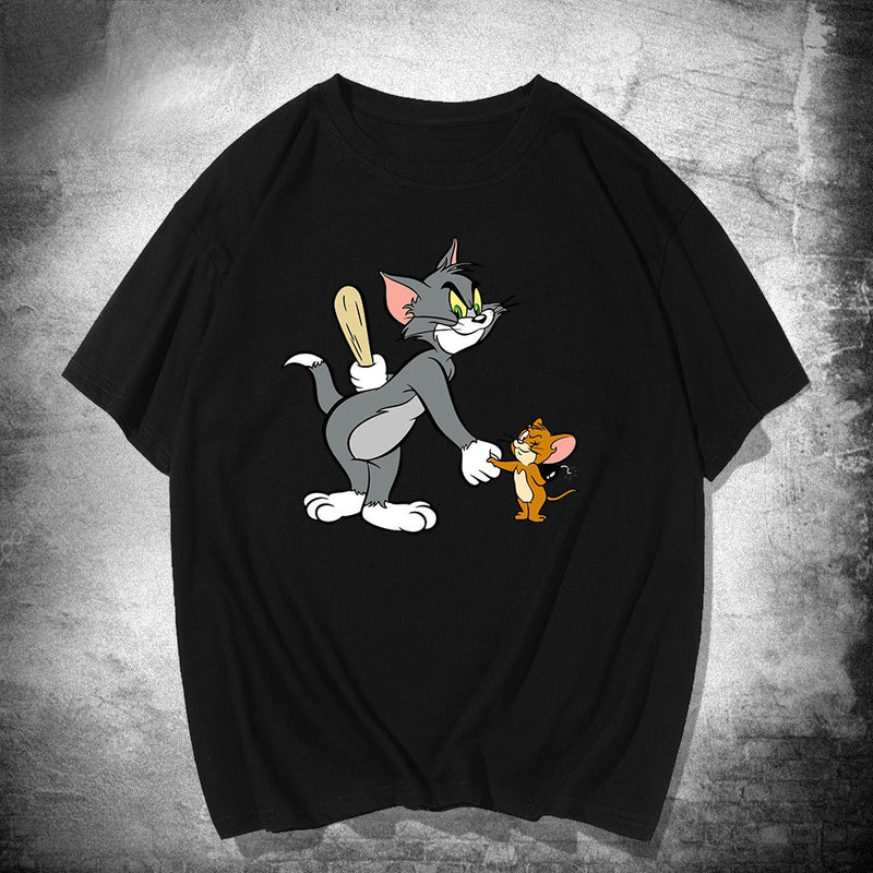 Tom And Jerry T Shirt Cat And Mouse Anime Print