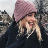 Winter Hats Wool Knitted Smiley Hat Woolen Cap